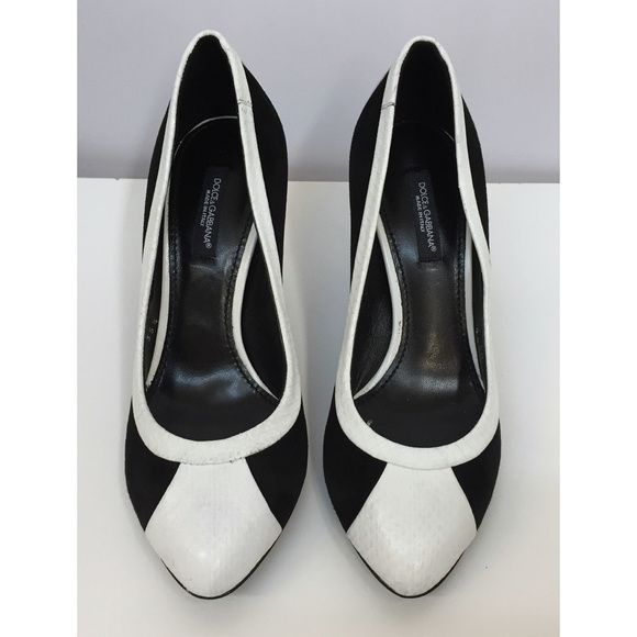 ❤️SOLD❤️ DOLCE & GABBANA Suede Python Shoes 35 1/2 - Picture 3 of 6